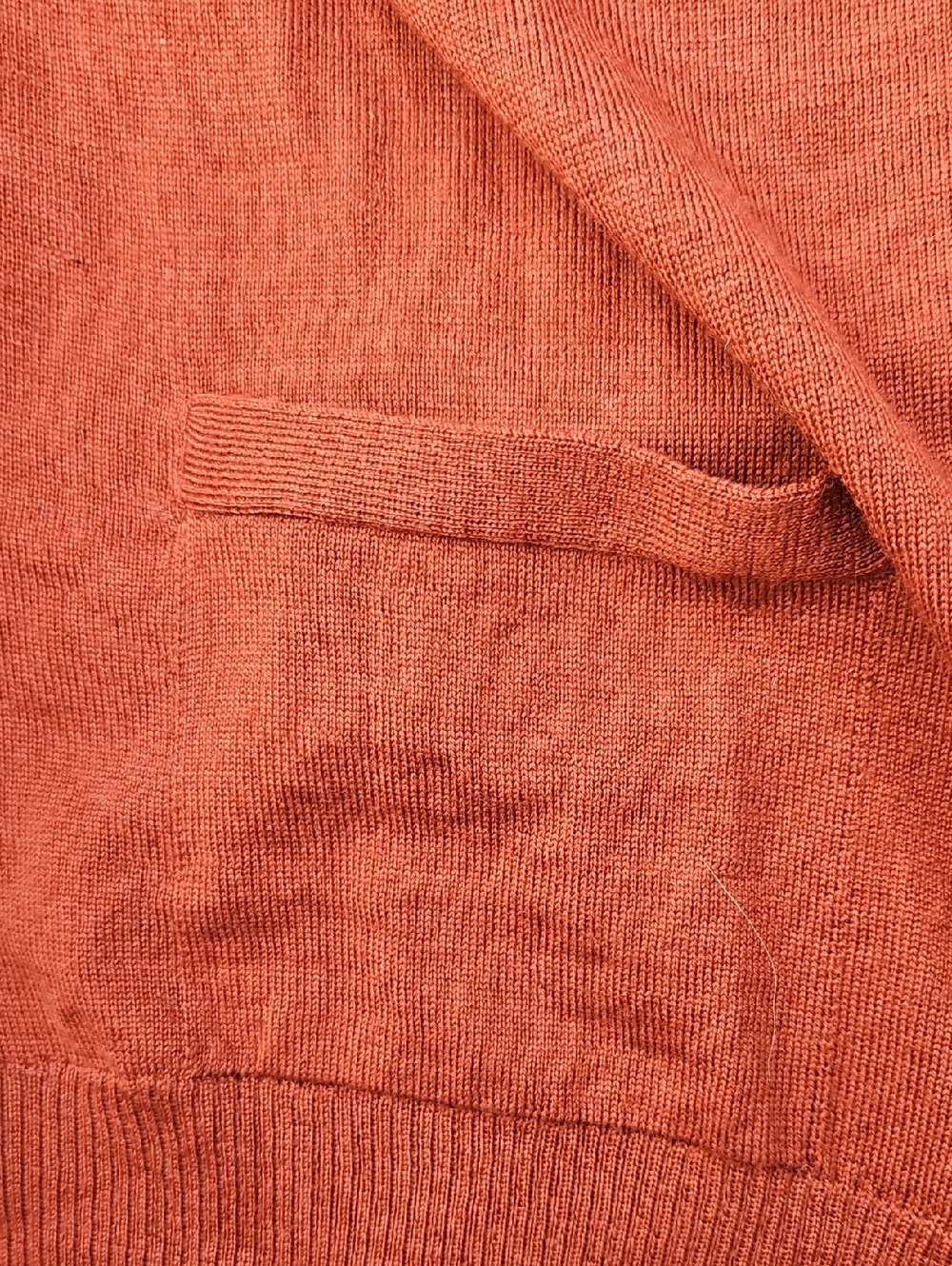 Tory Burch Womens  Burnt Orange Button-Front Cardigan 100 Merino Wool - Picture 3 of 5